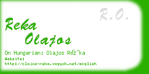 reka olajos business card